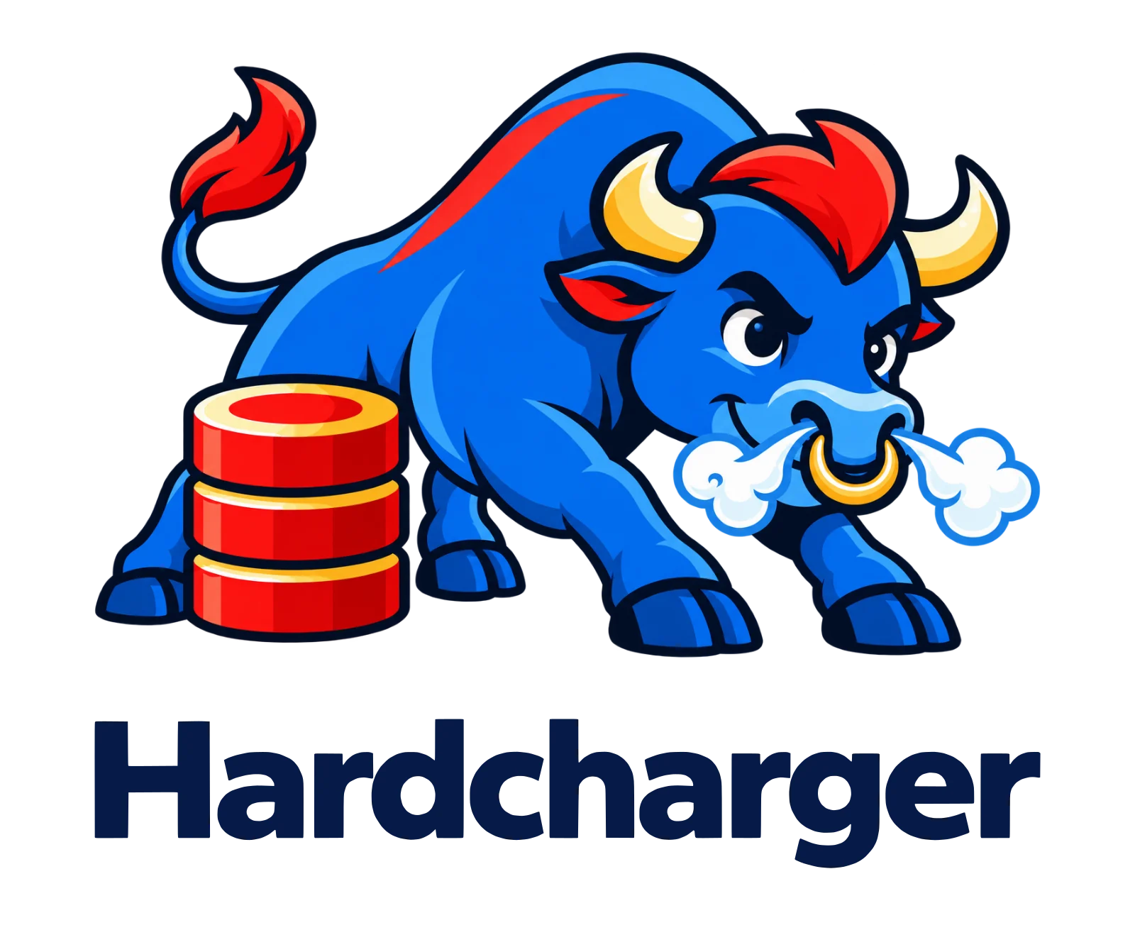 Hardcharger™: the charging bull and wordmark